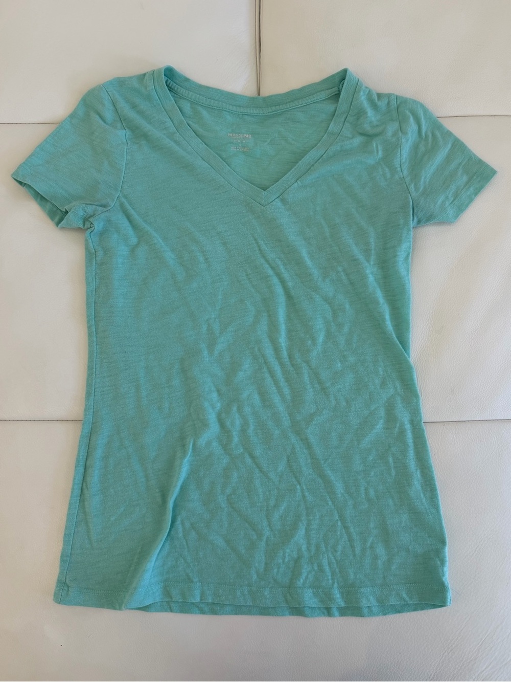Mossimo Supply Co. Women's V-Neck Tee in Aqua Blue